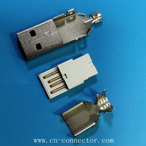 USB2.0 AM焊线三件式